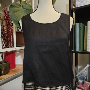 Club Monaco Black Textured Tank Top